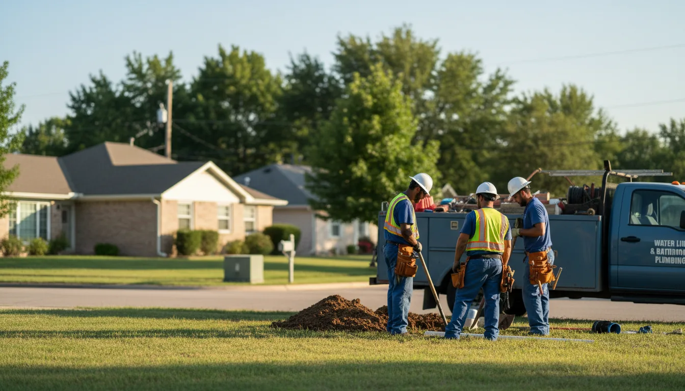 Residential water line and bathroom plumbing service in Clarington, PA